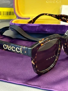 GAFAS DE SOL GUCCI ITALY DAMAS GG1136SA 002 HABANA DORADO MARRÓN 52-21-150 mm XL Nuevas - Imagen 1 de 10