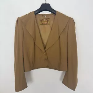 Vintage Mustard Brown Choise For Dander Statement Jacket Blazer 16 - Picture 1 of 8