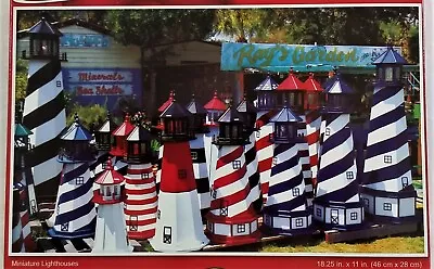 Puzzlebug CraZart Puzzles Jigsaw MINIATURE LIGHTHOUSES Lawn Art 500 pc 18.25x11 - Image 1 of 4