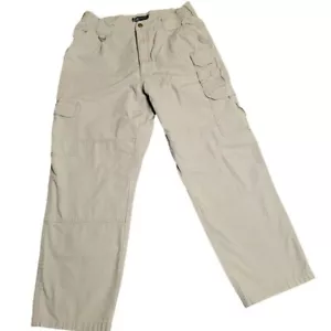 5.11 Tactical Cargo Pants Mens 34x30 Relaxed Fit Utility Durable Workwear Beige - Picture 1 of 7