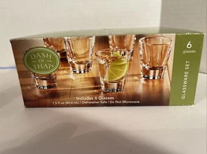 Dash Of That 6 Shot Glass Set 1.5oz New - Picture 1 of 3