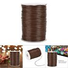 160M Wax Line Diy Hand Woven Rope Necklace Cotton Thread Spares 1Mm(Coffee) Blw