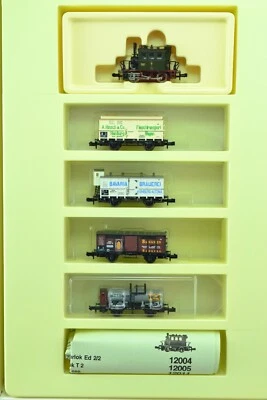 Minitrix 11012 0-4-0 Glassbox Steam Locomotive Freight Train Set N Scale - Image 1 of 4