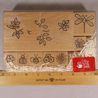 Juego de estampillas de goma Close to My Heart S350 Dragonfly & Friends Bee Ladybug 46 Foto 1 de 4