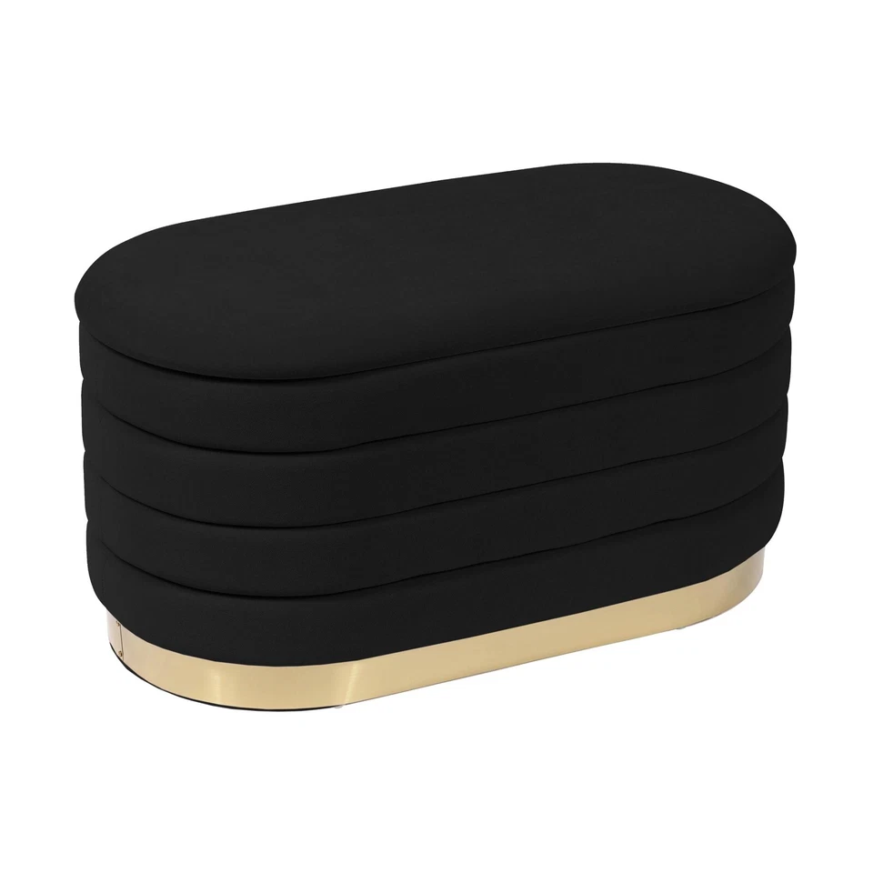 TOV Lillian Velvet Storage Bench - Image 1 of 4