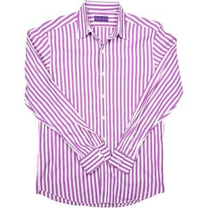Ralph Lauren Purple Label Italy Purple Stripe Long Sleeve Casual Shirt Small S