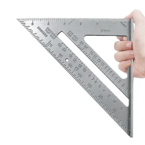 Aluminiumlegierung Dreieck Lineal Metric Square Winkelmesser Framing Messen 7 '' - Bild 1 von 8