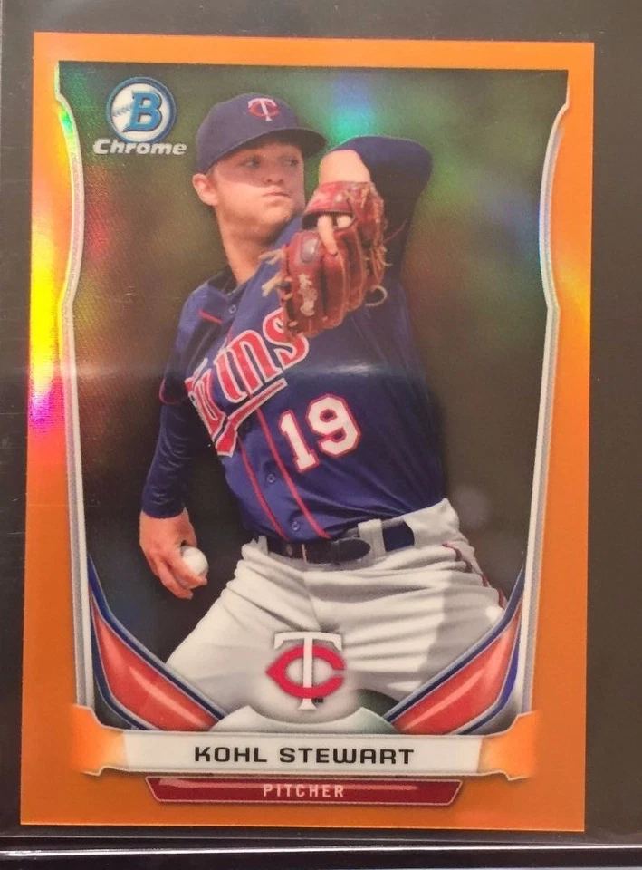 Kohl Stewart 2014 Bowman Chrome Mini Orange Refractor #6/10 Minnesota Twins - Image 1 of 1