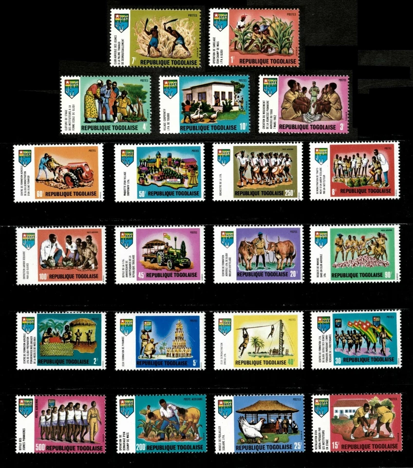 Togo 1969 - Agricultura Juvenil, Definitivos - Juego de 21v - 693-708, C115-19 - MNH Foto 1 de 1