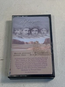 1985 Highwayman Waylon Willie Johnny Cash Kris Kristofferson Cassette Tape - Picture 1 of 4