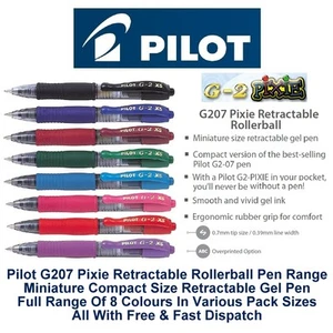 Bolígrafo Pilot G2 Pixie 0,7 mm plumín 0,39 mm línea mini tinta de gel retráctil 207 - Imagen 1 de 10