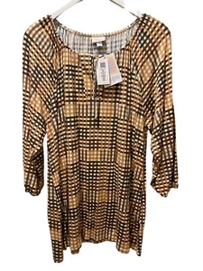 LuLaRoe Debra Nuevo con Etiquetas Talla 2X ~ Marrón a Cuadros ~ ¡Envío Gratuito!¡! - Imagen 1 de 1