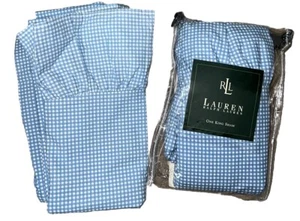 Ralph Lauren WENDY BLUE Gingham BEACH HOUSE Two (2) King Shams - New - Picture 1 of 5