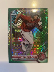 2022 Bowman Chrome X Jordan Lawlar BCP-235 Green X-Fractor /31 - Picture 1 of 7