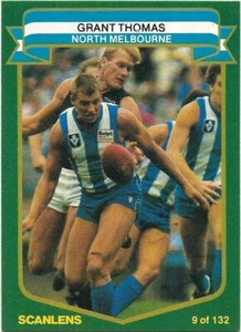 1985 Scanlens (9) Grant THOMAS North Melbourne - Picture 1 of 1