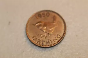 GREAT BRITAIN 1/4 PENNY FARTHING 1950 NICE COIN - Picture 1 of 2