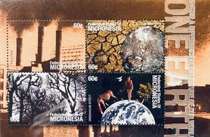 MICRONESIA ECOLOGY ONE EARTH STAMPS 2001 MNH ACID RAIN POLLUTION DEFORESTATION - Picture 1 of 1