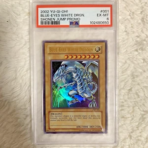 PSA6 YU-GI-OH Blue-Eyes White Dragon 2002 JMP-001 Shonen Jump Promo #1 KONAMI - Bild 1 von 7