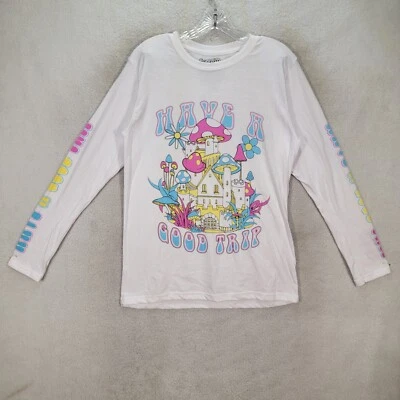 Fresh Laundry Have a Nice Trip Graphic Tee Mushroom Castle Daisy T Shirt Size M - Image 1 of 4
