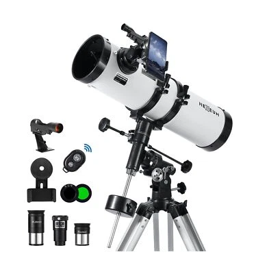 Telescope 130EQ Astronomical Reflector Telescope - Manual Equatorial Telescop... - Image 1 of 4