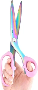 Fabric Scissors, 9" Titanium Coating Sewing Scissors, All Purpose Heavy Duty Fab - Picture 1 of 7