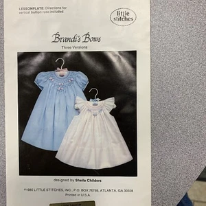 LITTLE STITCHES SMOCKING PLATE-"BRANDI’s BOWS” - Picture 1 of 6