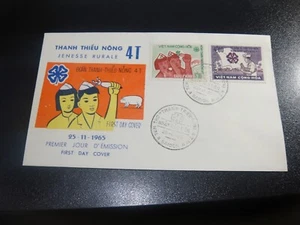 Vietnam 1965 Sc#270-71 4-T Congreso de Jóvenes Agricultores FDC VF - Imagen 1 de 1