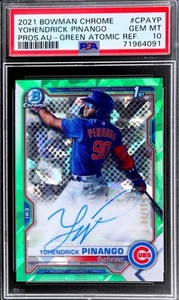 YOHENDRICK PINANGO 1st Bowman Chrome Prospect Auto Atomic - /99 - PSA 10 - Picture 1 of 2