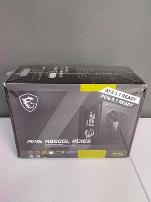 MSI MAG A850GL PCIE5 850W 80 Plus Gold Fluid Dynamic Bearing Power Supply Unit - Image 1 of 4