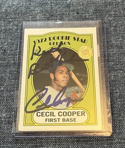 CECIL COOPER FIRMADO 2003 TOPPS SHOEBOX COLECCIÓN 1972 ROOKIE RED SOX AUTOMÁTICO - Imagen 1 de 1
