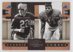 Donruss Classics Classic Combos 2008/1000 Bobby Layne Dick Lane Night Train Salón de la fama - Imagen 1 de 4