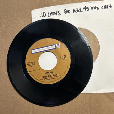 Three Dog Night  Shambala/our B Side 1973 Abc Dunhill 45 - Image 1 of 4