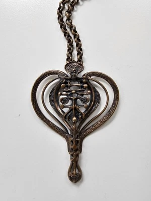 UNN TANGERUND 60s Anhänger DAVID ANDERSEN,  Norwegen / Norway BRONZE UNI D.A. - Bild 1 von 4