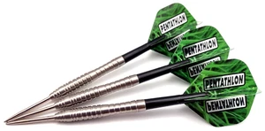 20g Tungsten Darts Set 90% Barrels, Black Nylon Shafts & Pentathlon Dart Flights - Bild 1 von 15