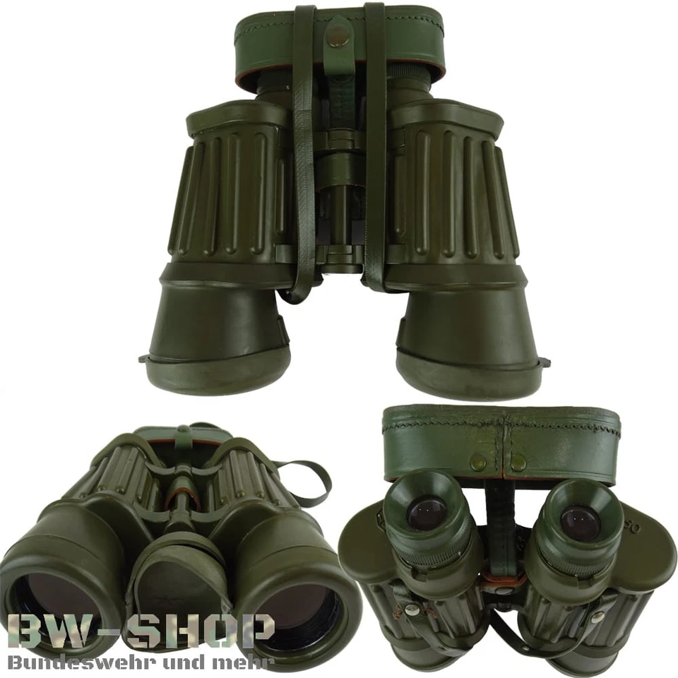 ORIGINAL BUNDESWEHR FERNGLAS HENSOLDT WETZLAR 7x50 ZEISS BW ARMY JÄGER BINOCULAR - Bild 1 von 1