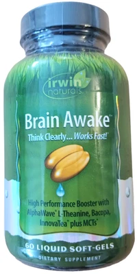 Irwin Naturals Brain Awake 60 cápsulas blandas líquidas EXP 2/26 Foto 1 de 4