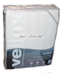 Vellux Cotton White Textured Woven Chevron Full/ Queen Blanket New Loom Woven - Picture 1 of 3