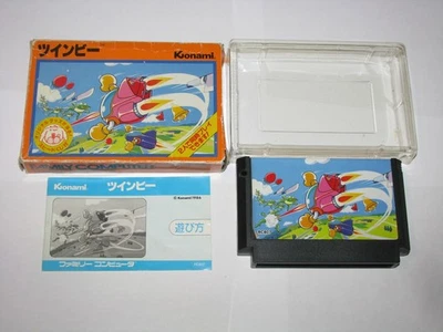 Twinbee 1 Famicom NES Japan import +box manual CIB US Seller - Image 1 of 4
