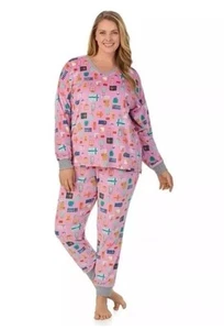 Cuddl Duds women’s holidays Velour Fleece V-Neck Pajama Pants Set Sizzle XL NEW - Picture 1 of 6