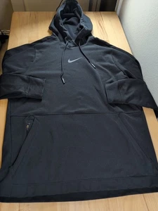 Nike Pro Hoodie Sweatshirt Pullover Black Loose Fit CV8105-010 Men's Medium - Picture 1 of 8