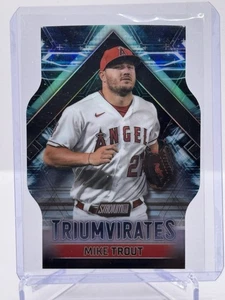 2023 Topps Stadium Club Mike Trout Black Parallel #’d 32/99 Triumvirates Angels - Picture 1 of 2