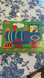 Vintage Schylling Holzeisenbahn Puzzle Pre-k Puzzle - Bild 1 von 11