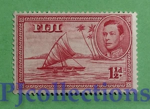 U1795- FIJI 1942 CAMAKUA CANOE - KING GEORGE VI 1 1/2d MH - Imagen 1 de 1
