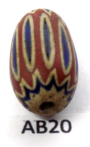 Beautiful Old Venetian Made Chevron African Trade Bead  AB20  BG 90 - Picture 1 of 2