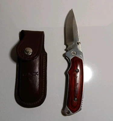 Vintage Buck Alpha Hunter USA Bos ATS-34 Folding Knife Early Model Made In Usa - Image 1 of 4