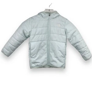 The North Face Toddler Reversible Mossbud Swirl Hooded Jacket 4T Full Zip Fleece - Picture 1 of 13