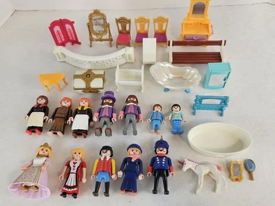 Lot Playmobil Victorian Dollhouse People Figures, Furniture, Parts, Accessories - Image 1 of 4