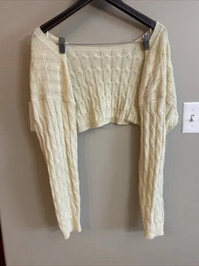 Shein Privé Damen Drop Shoulder Open Front Crop Cardigan JL3 Weiß M - Bild 1 von 6