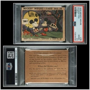 1935 Mickey Mouse #36 WHOOO YOU! TYPE 2 PSA 2.5 GOOD+ RARE!!! - Picture 1 of 3