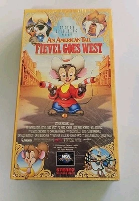 An American Tail Fievel Goes West VHS SEALED Watermarks MCA Steven Spielberg  - Image 1 of 4